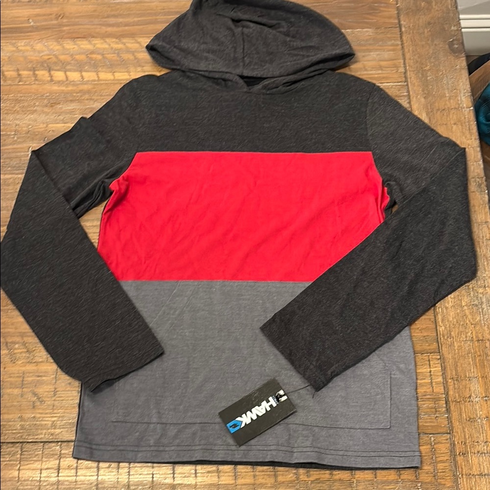 Tony Hawk Young Men’s Gray and Red Long Sleeve Tee - NWT